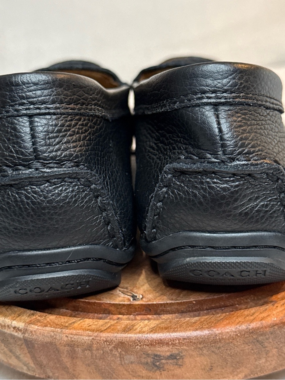 Coach Mary Lock Up Loafers Black Pebbled Leather Slip On Comfy Women’s Size 6B - Picture 5 of 9